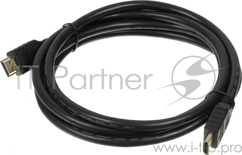 Кабель аудио-видео Buro 2.0 HDMI (m)/HDMI (m) 2м. Позолоченные контакты черный (HDMI 2.0 BHP)