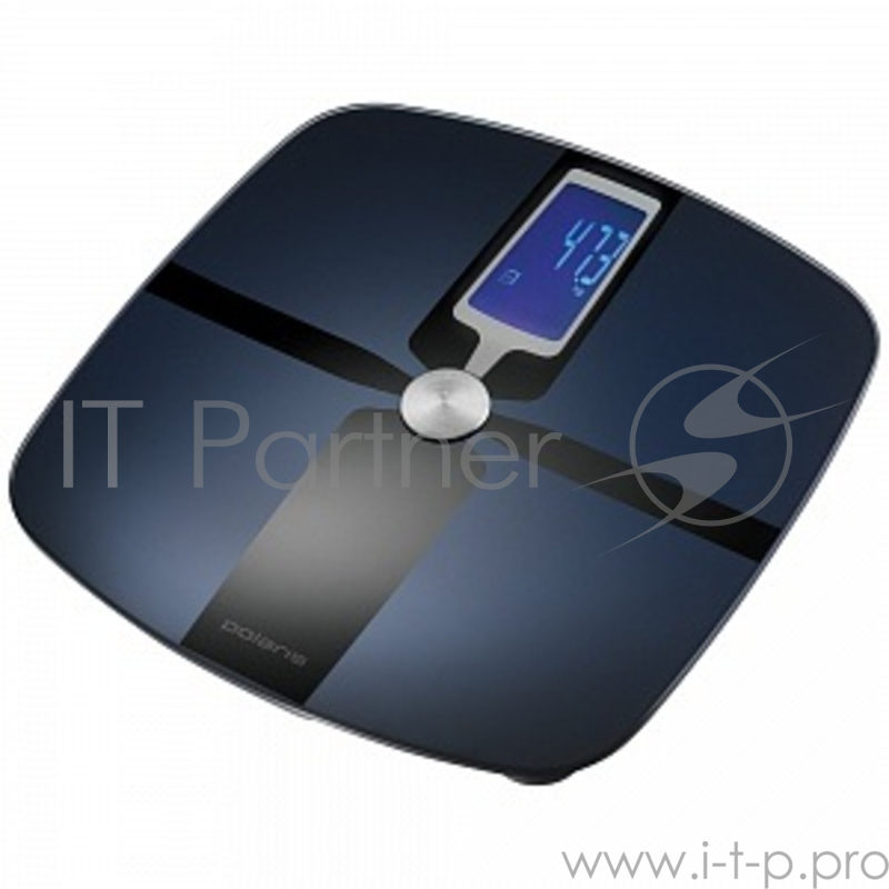 Весы напольные электронные Polaris PWS 1830DGFI макс.180кг черный/синий