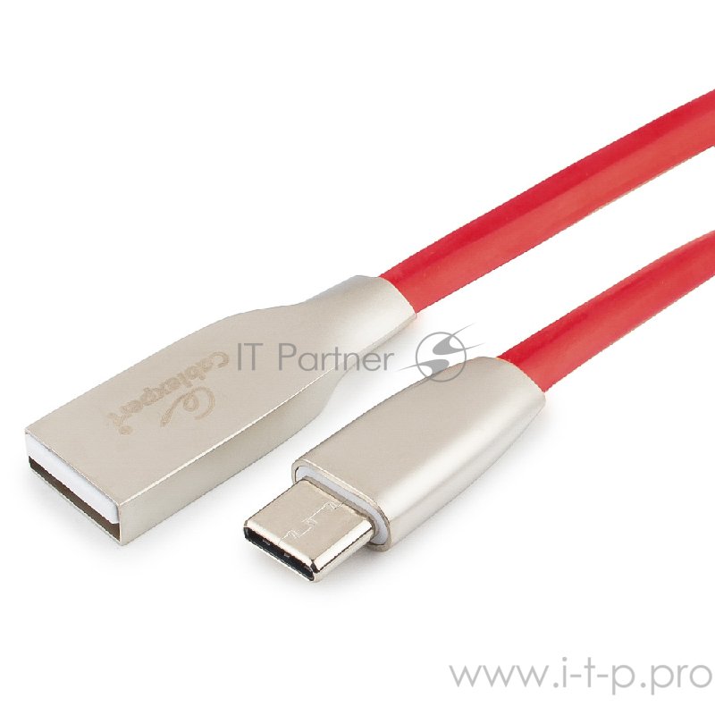 Кабель Cablexpert Кабель USB 2.0 CC-G-USBC01R-1.8M AM/Type-C, серия Gold, длина 1.8м, красный, блистер