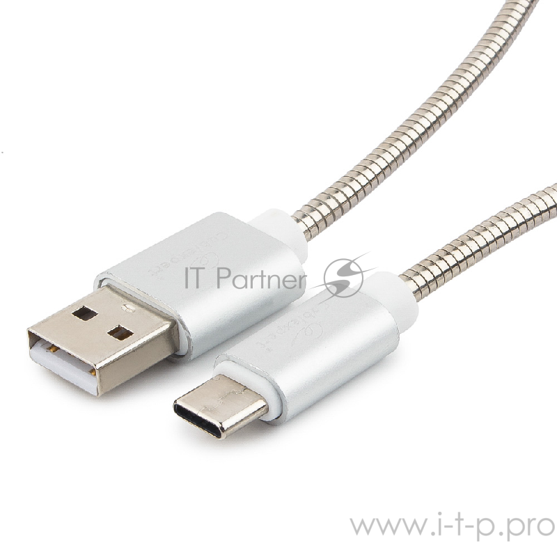 Кабель Cablexpert Кабель USB 2.0 CC-G-USBC02S-1.8M AM/Type-C, серия Gold, длина 1.8м, серебро, блистер