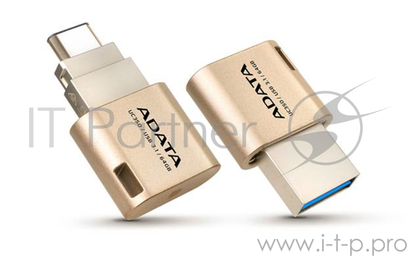 Флеш Диск 32GB A-DATA Choice UC350, USB3.1/Type-C, Золотой