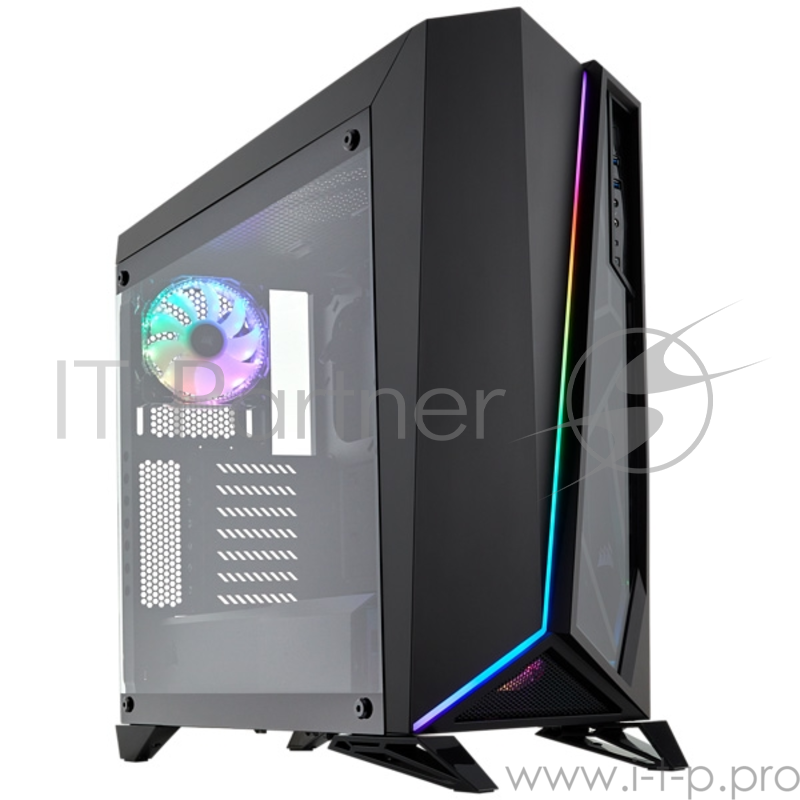 Корпус Miditower Corsair Carbide SPEC-OMEGA RGB CC-9011140-WW, ATX, черный (без БП)