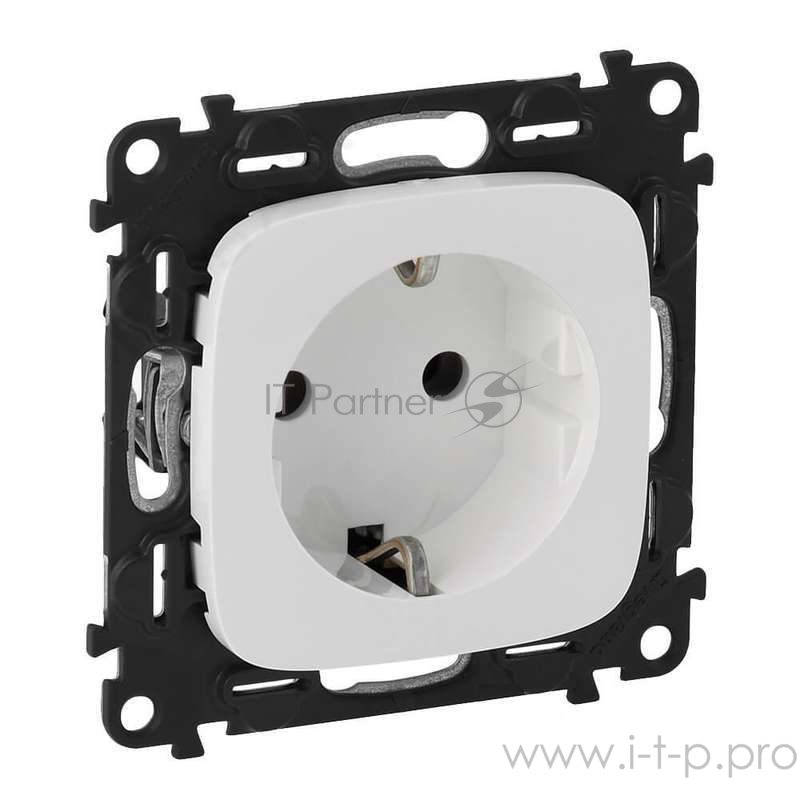 Legrand Valena Life/Allure. Розетки, выключатели и Legrand 753721 Valena ALLURE.Силовая розетка 2К+З 16А 250В с лицевой панелью.Безвинтовые зажимы.Белая
