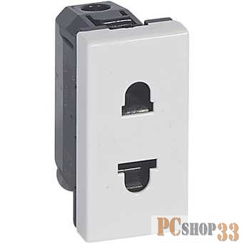 Электроустановочные изделия Legrand Legrand 077501 Розетка 2К евр/амер.ст. (1 мод.)