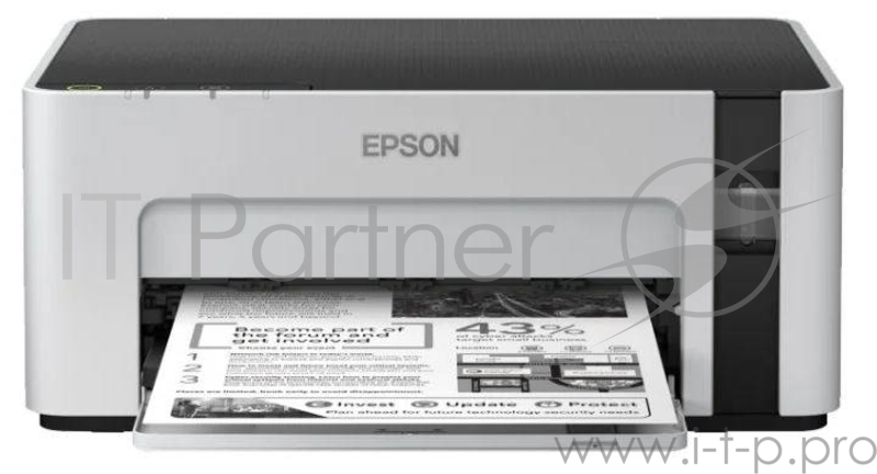 Принтер струйный Epson M1100 (C11CG95405) A4 USB серый/черный