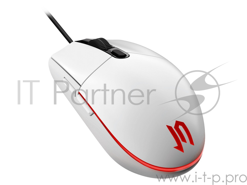 Проводная мышь Jet.A OM-U55 LED белая (800/1200/1600/2400dpi, 5 кнопок, LED-подсветка, USB)