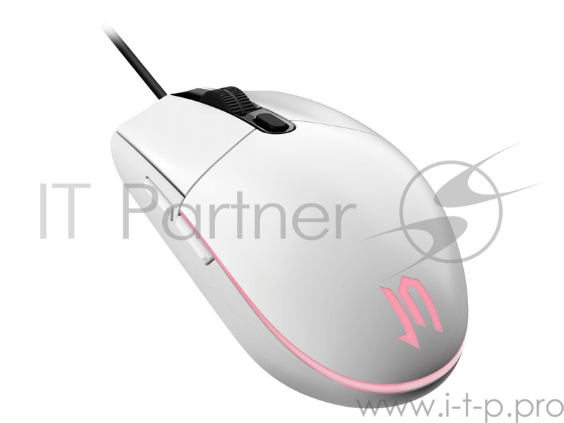 Проводная мышь Jet.A OM-U55 LED белая (800/1200/1600/2400dpi, 5 кнопок, LED-подсветка, USB)