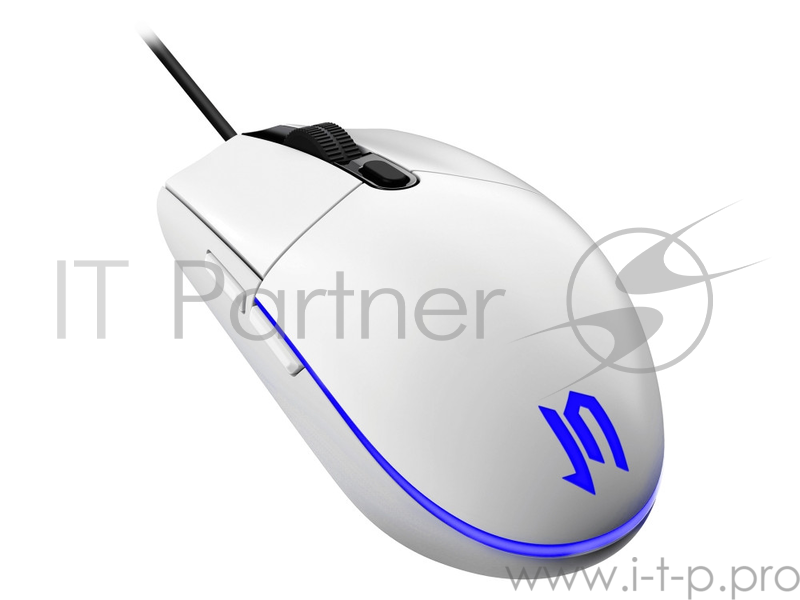 Проводная мышь Jet.A OM-U55 LED белая (800/1200/1600/2400dpi, 5 кнопок, LED-подсветка, USB)