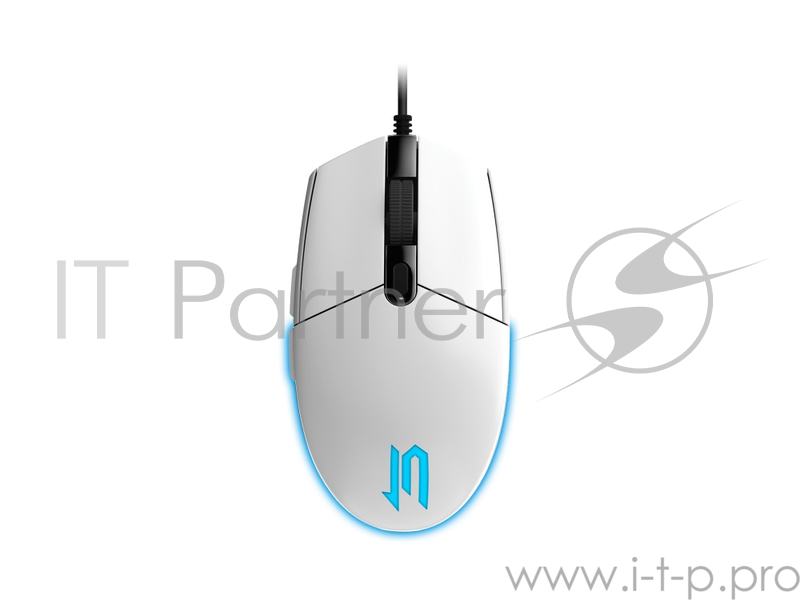 Проводная мышь Jet.A OM-U55 LED белая (800/1200/1600/2400dpi, 5 кнопок, LED-подсветка, USB)