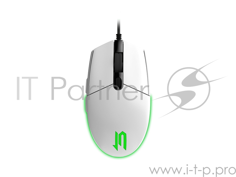 Проводная мышь Jet.A OM-U55 LED белая (800/1200/1600/2400dpi, 5 кнопок, LED-подсветка, USB)