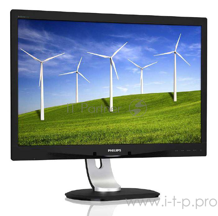 Монитор Philips 24 240B4QPYEB/00(01) Silver-Black с поворотом экрана (61 cm, PLS, LED, Wide, 1920x1