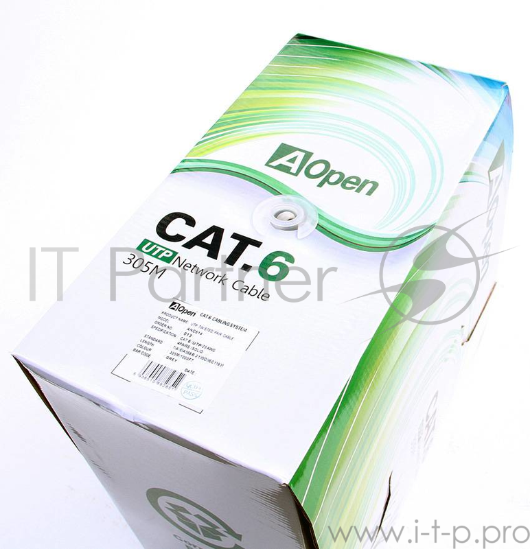 Кабель Aopen UTP 4 пары кат.6 (бухта 305м) p/n: ANC614