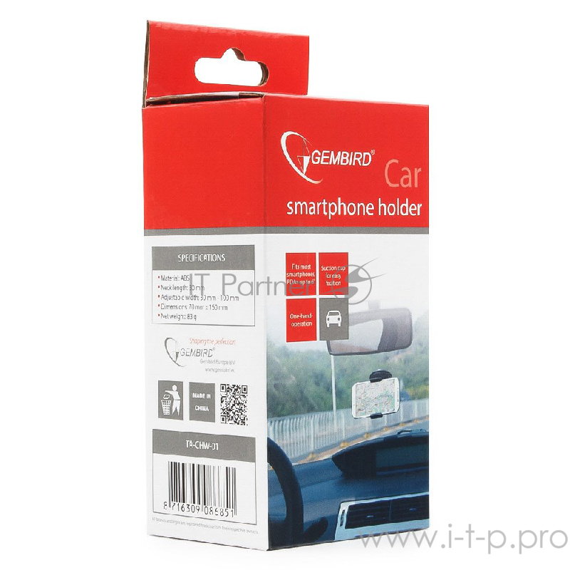 Автомобильный кронштейн для смартфона TA-CHW-01, на присоске, до 6