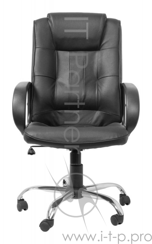 Кресло руководителя Бюрократ T-800AXSN черный кожа крестовина хром