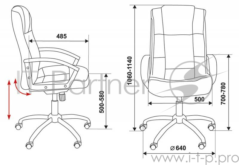 Кресло руководителя Бюрократ T-800AXSN черный кожа крестовина хром