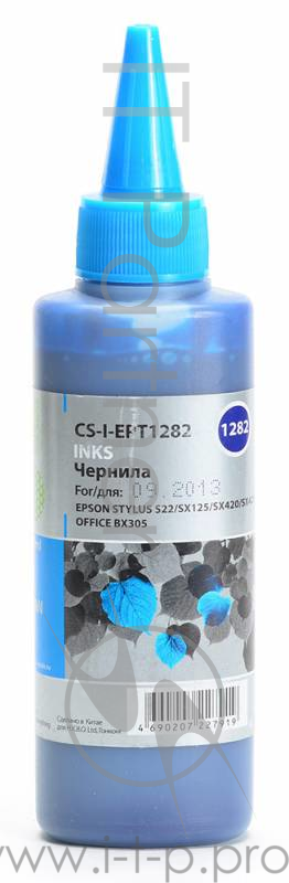 Чернила Cactus CS-I-EPT1282 голубой 100мл для Epson St S22/SX125/SX420/SX425/Of BX305
