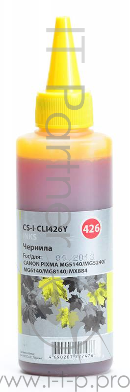 Чернила Cactus CS-I-CLI426Y желтый 100мл для Canon Pixma MG5140/5240/6140/8140/MX884