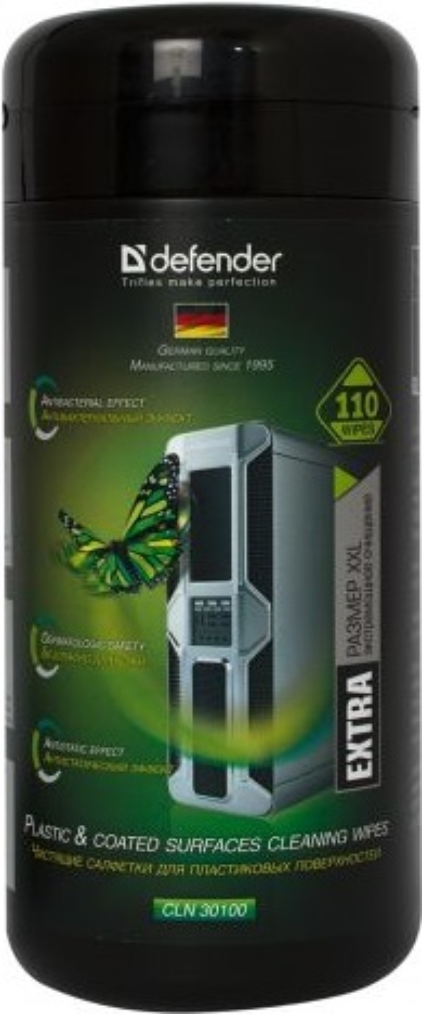 Салфетки Defender для поверхностей универсальные (CLN 30100), 110 шт., туба