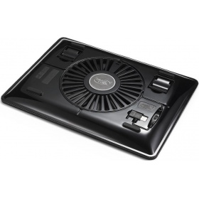 Теплоотводящая подставка под ноутбук DeepCool N1 BLACK (до 15,6, cупертонкий 2,6см, 180мм вентилято