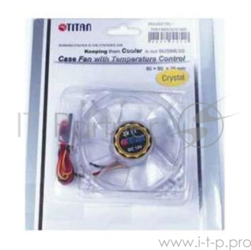 Вентилятор Titan TFD-C802512Z/TC(RB) 80x80 3-pin 23dB 100gr Ret