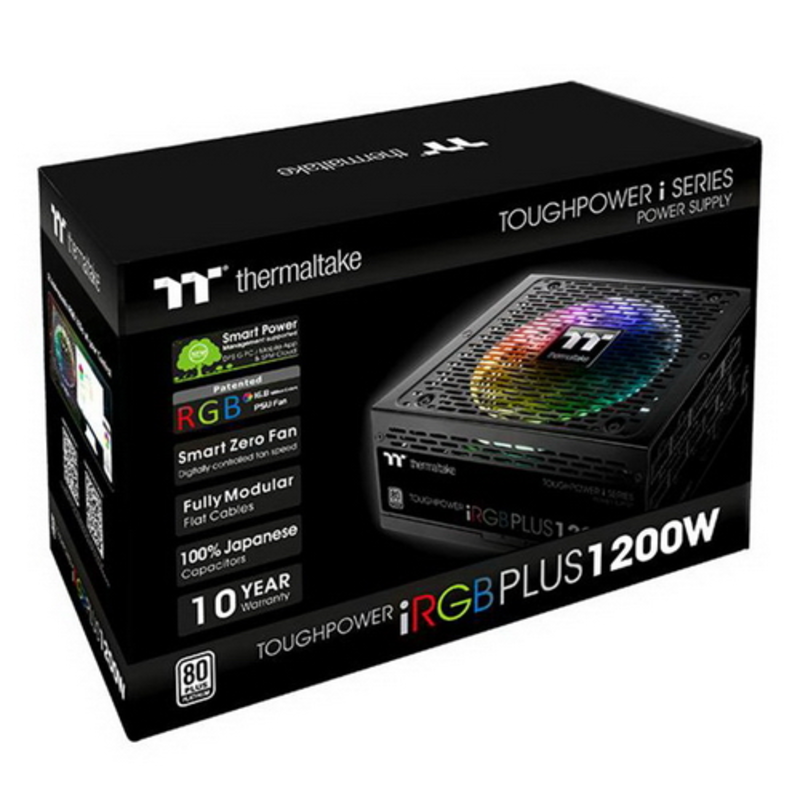 Блок питания Thermaltake ATX 1200W Toughpower iRGB Plus 80+ platinum (24+4+4pin) APFC 140mm fan colo