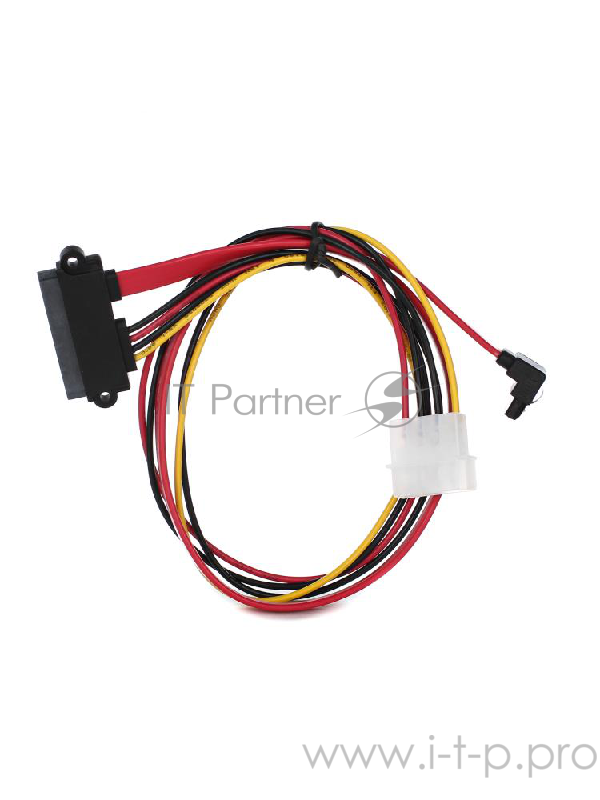 Переходник molex+SATA/SATA, 15pin+7pin, (длина инт - 45см, питание - 15см) VCOM (VHC7702)