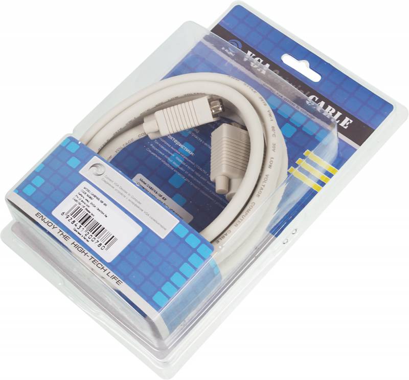 Кабель SVGA Ningbo CAB016S-10F VGA HD15 (m)/VGA HD15 (m) 3м феррит.кольца (CAB016S-10F-BR)