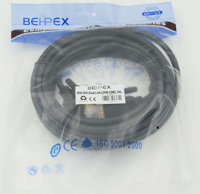 Кабель DVI DVI-D(m) dual link/DVI-D(m) dual link 5м феррит.кольца