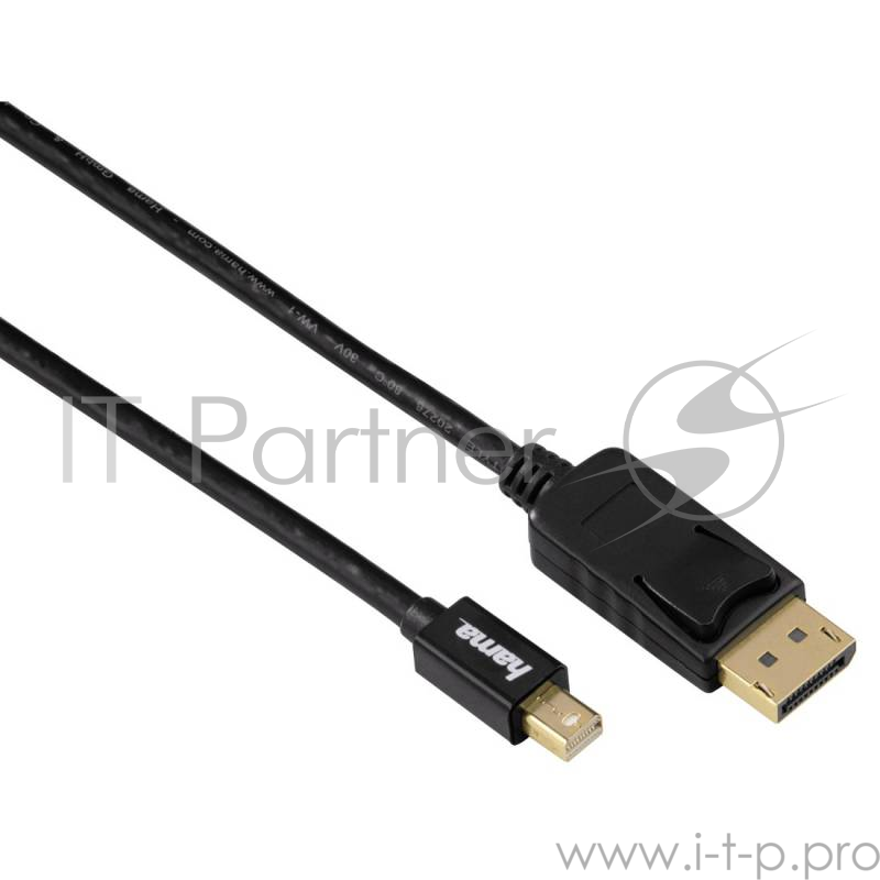 Кабель Display Port Hama DisplayPort (m)/mini DisplayPort (m) 1.8м экран. Позолоченные контакты (000
