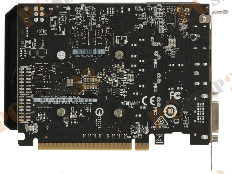Видеокарта MSI Radeon RX 560 AERO ITX 4G OC 4ГБ (Radeon RX 560, DDR5, DVI, HDMI, DP) (PCI-E)