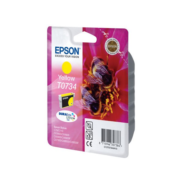 Картридж Epson C79/C110/T40W/TX200/400/TX600FW (O) T07344A10/C13T10544A10, Y (Повр. упак.)