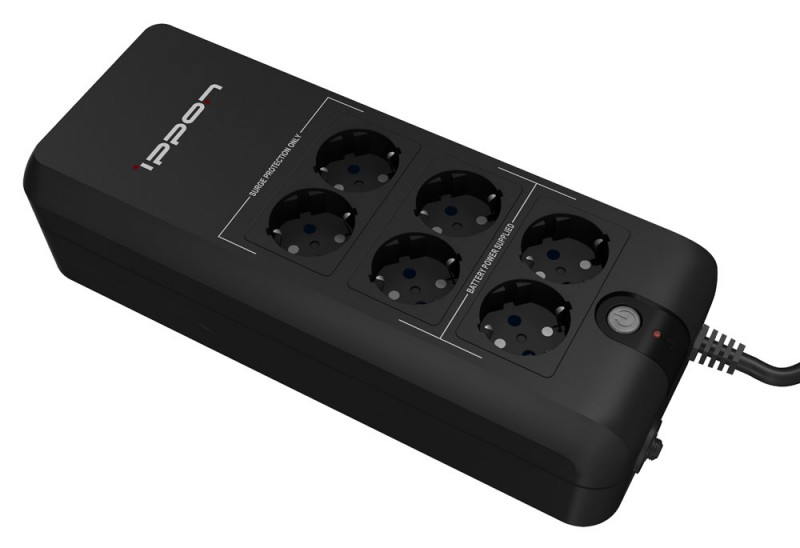 Источник бесперебойного питания Ippon Back Verso 600 300Вт 600ВА черный