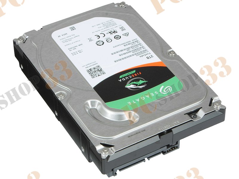 Гибридный диск 2ТБ Seagate FireCuda ST2000DX002, 64МБ, 8ГБ flash (SATA III) 3.5