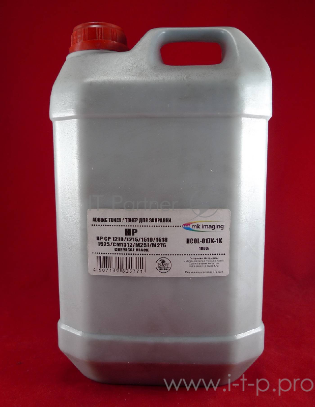 Тонер HP CP 1210/1215/1510/1518/1525/CM131 Black, химический (кан. 1кг) B&W Premium (Mitsubishi) фас. России