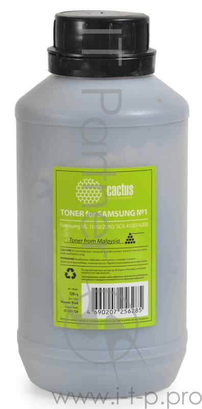 Тонер Cactus CS-TSG1-120 черный флакон 120гр. для принтера Samsung ML 1610/2010/SCX 4100/4200
