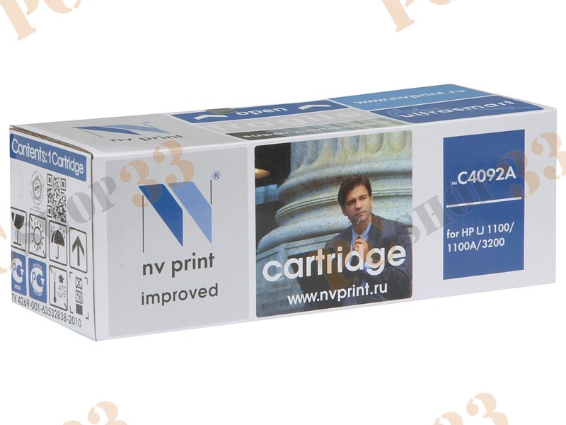 Картридж NV Print C4092A (черный) для HP LJ 1100/3200