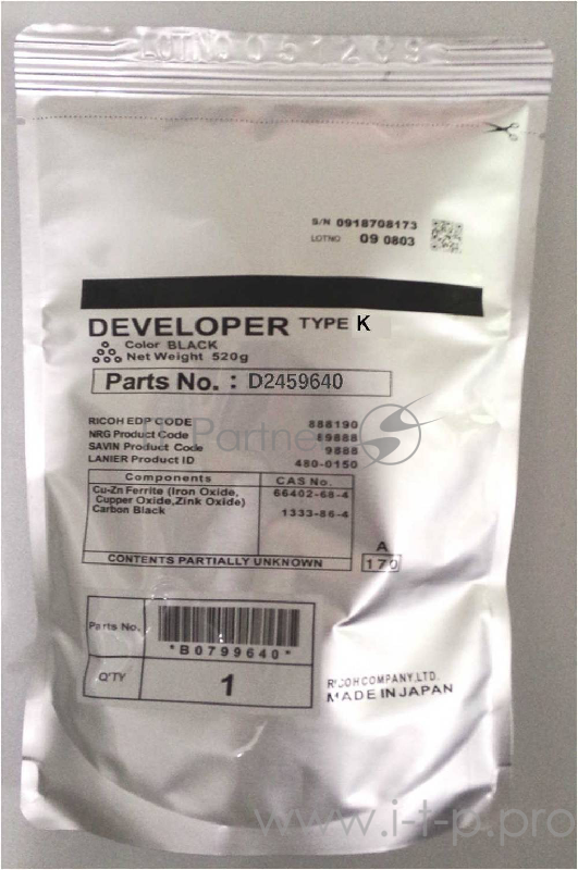 Девелопер чёрный Ricoh (D1979641)