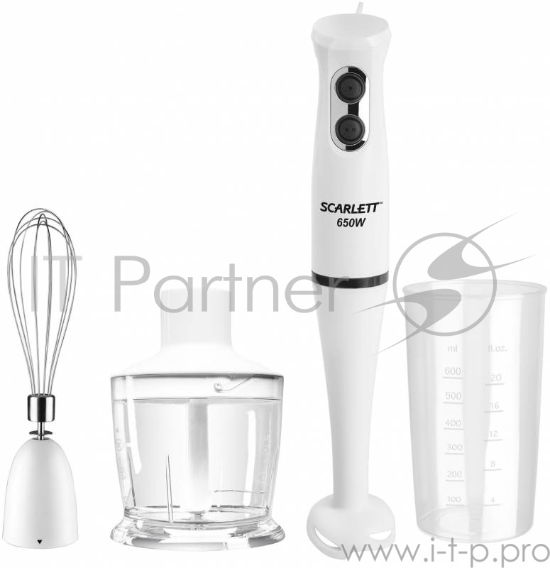 Блендер погружной Scarlett SC-HB42F13 650Вт белый