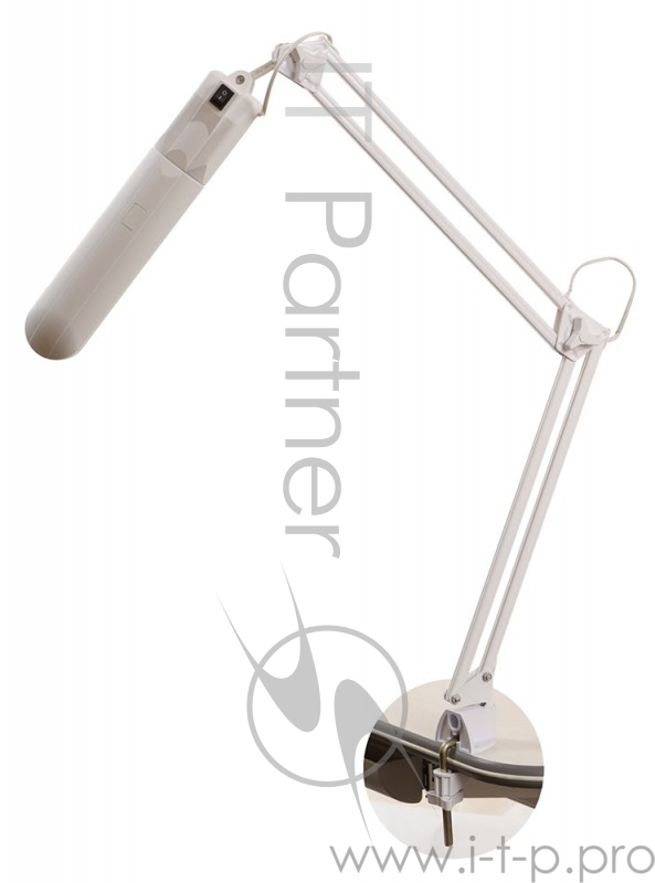 Светильник настольный Трансвит Delta/Wh на струбцине 2G7 люминесцентный белый 11Вт