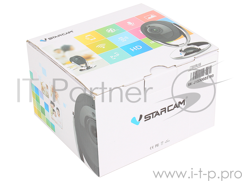 Камера VStarcam C7893WIP Беcпроводная IP-камера 1280x720, P2P, 3.6mm, 0.8Lx., MicroSD