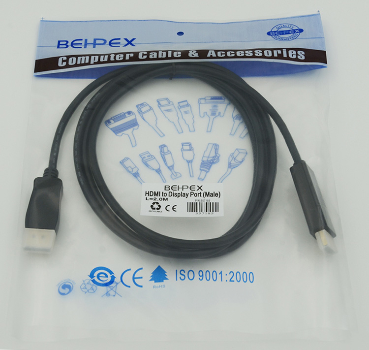 Кабель HDMI HDMI19 (m)/DisplayPort (m) 1.8м