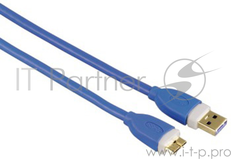 Кабель Hama H-39682 USB 3.0 A-micro B (m-m) 1.8 м экран. 5 Гбит/с не для USB 2.0 3зв синий