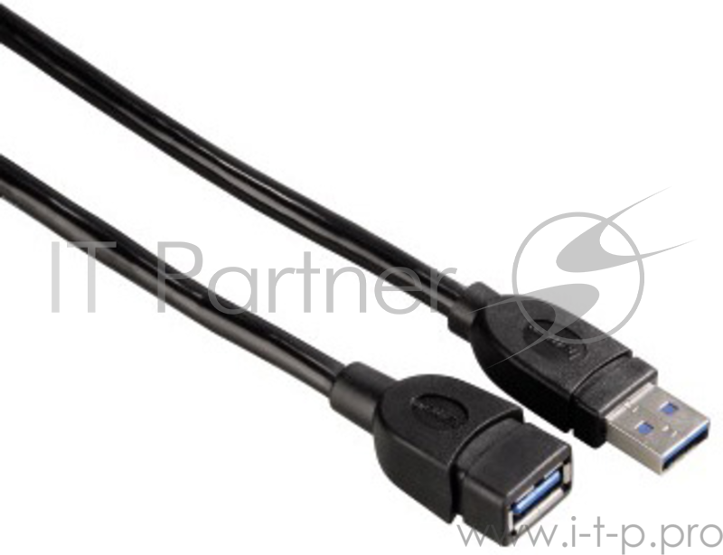 Кабель Hama H-54504 USB 3.0 A-A (m-f) 0.5 м экранированный 5 Гбит/с 1зв черный