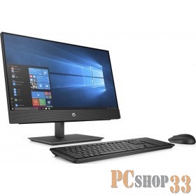 Моноблок HP ProOne 400 G4 4HS40EA (Core i3 8100T-3.10ГГц, 4ГБ, 500ГБ, UHDG, DVDRW, LAN, WiFi, BT, WebCam, 20.0 1600x900, W10 Pro) + клавиатура + мышь