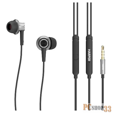 Наушники HARPER HV-808 BLACK {Чувствительность: 96±3 дБ/В ,20 Гц~20 кГц, Сопротивление: 32 Ом}