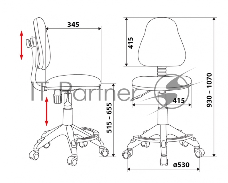 Кресло детское Бюрократ KD-4-F/GIRAFFE оранжевый жираф