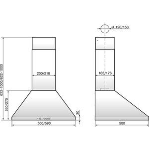 Встраиваемая вытяжка Elikor Вента 50П-430-К3Д крем