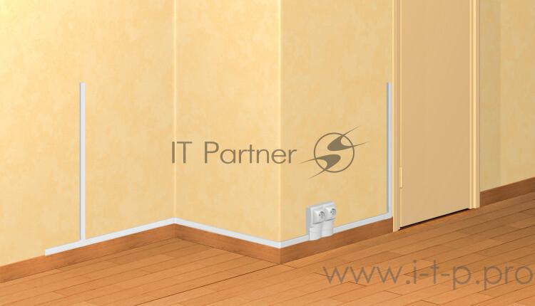 Legrand (030008) Мини-плинтус DLPlus - 20x12,5 мм - 1 отделение - длина 2,1 м - белый