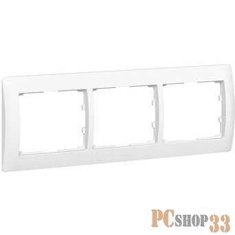 розетки и выключатели Legrand 771003 Рамка - Galea Life - 3 поста - горизонтальный монтаж - White