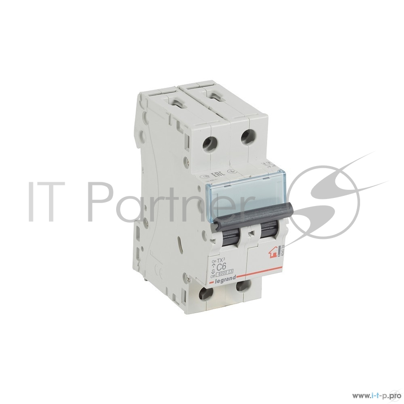 Вспомогательные элементы и аксессуары Legrand 404048 Автоматический выключатель TX3 6000 - 6 кА - тип характеристики C - 2П - 230/400 В~ - 63 А - 2 модуля